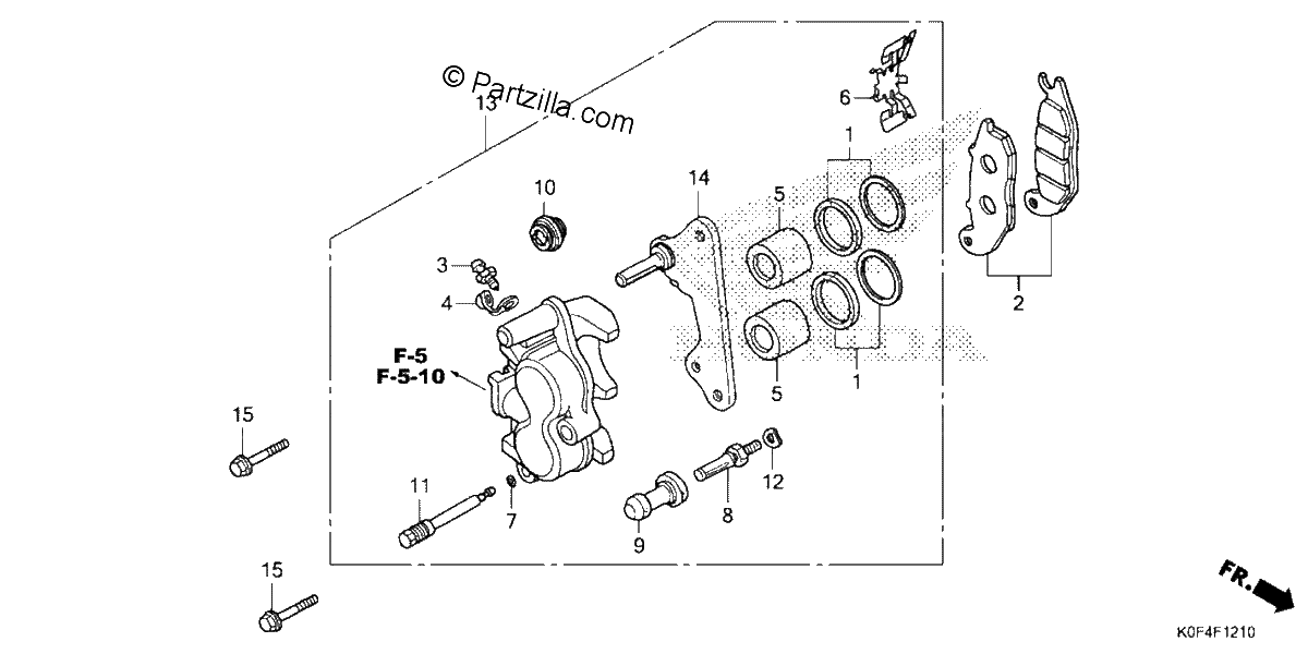 Diagrama de FRONT BRAKE CALIPER