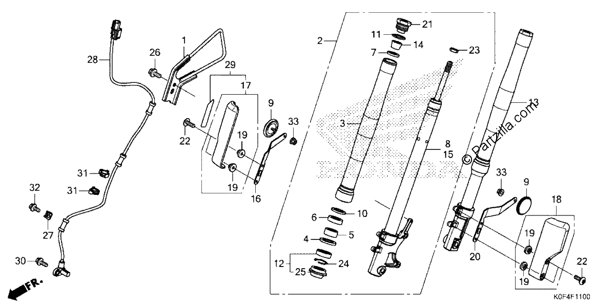 Diagrama de FRONT FORK