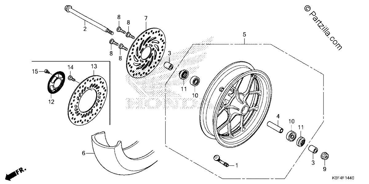 Diagrama de FRONT WHEEL