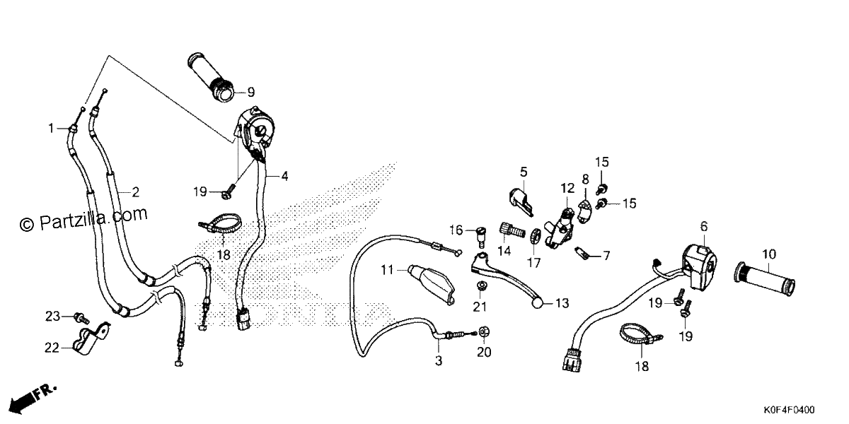 Diagrama de HANDLE LEVER SWITCH CABLE