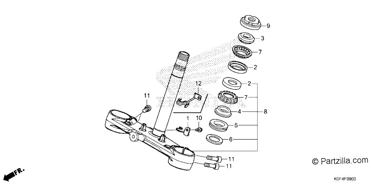 Diagrama de STEERING STEM