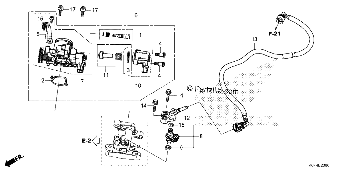 Diagrama de THROTTLE BODY