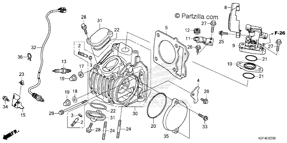 Diagrama de CYLINDER HEAD
