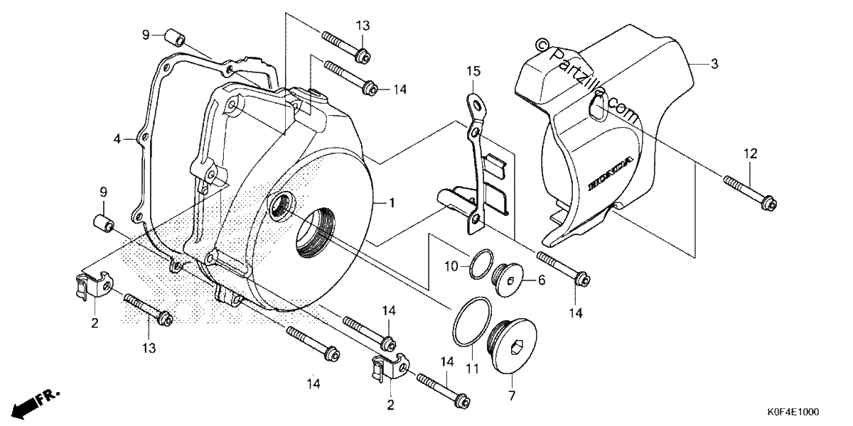 Diagrama de LEFT CRANKCASE COVER