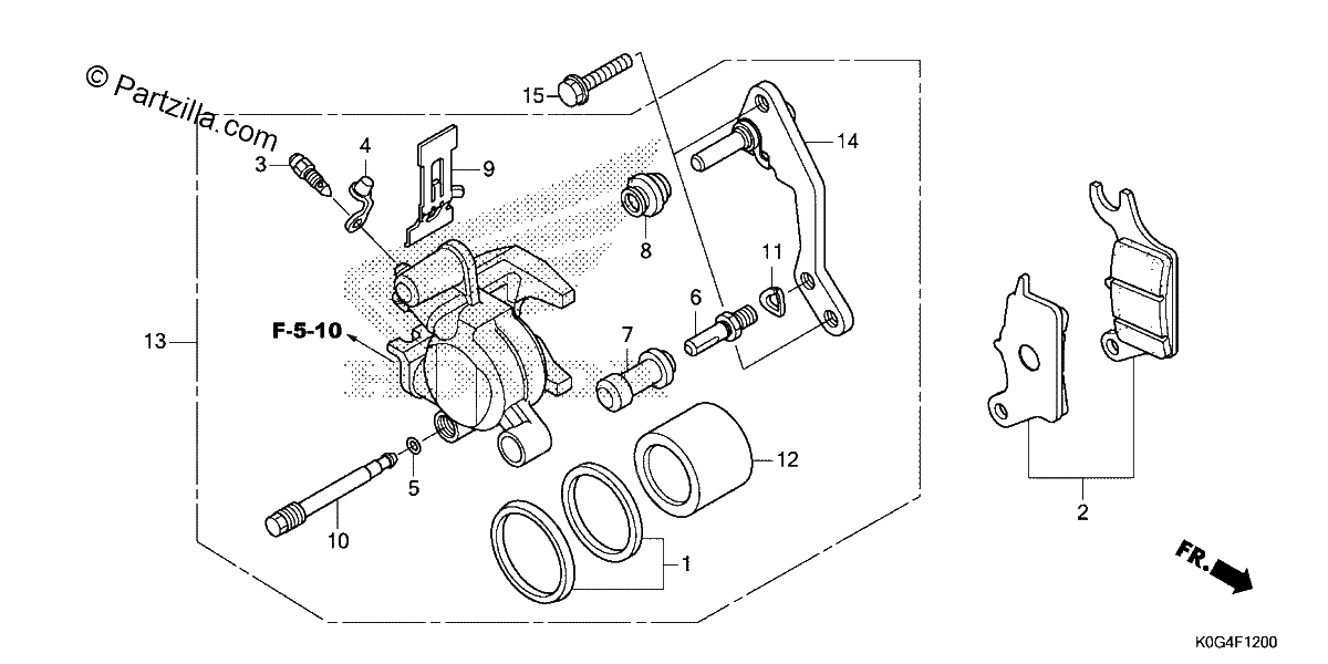 Diagrama de FRONT BRAKE CALIPER