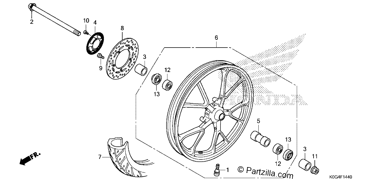 Diagrama de FRONT WHEEL