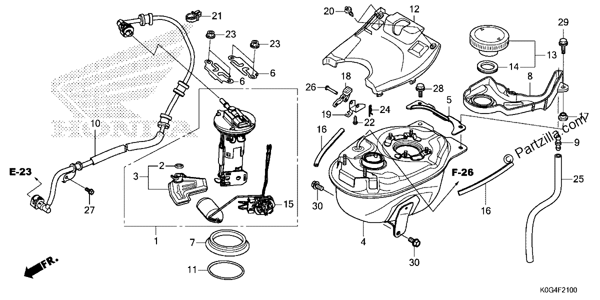 Diagrama de FUEL TANK FUEL PUMP