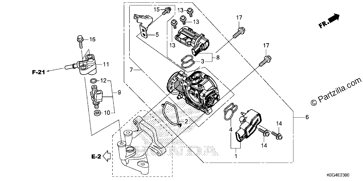 Diagrama de THROTTLE BODY