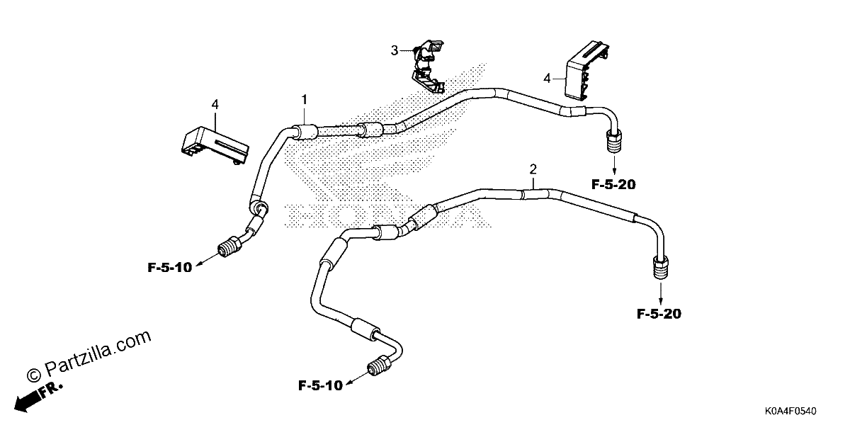 Diagrama de FRONT BRAKE PIPE