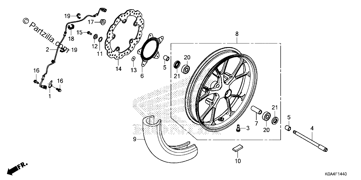 Diagrama de FRONT WHEEL
