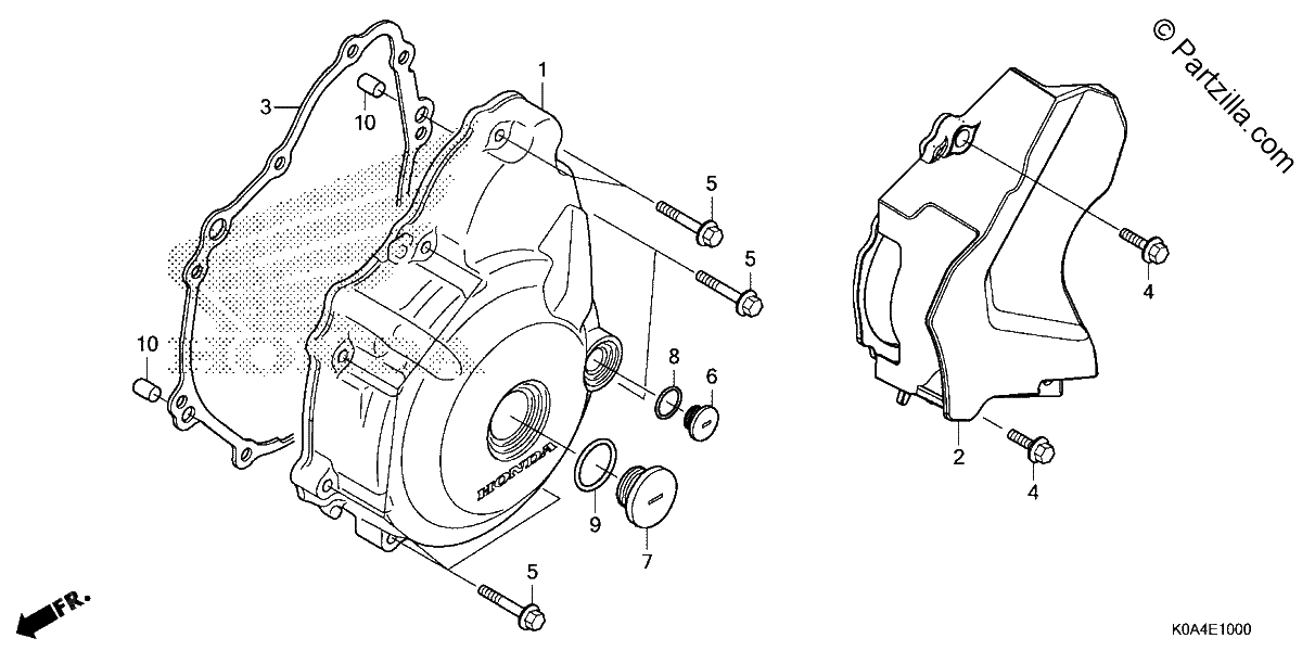 Diagrama de LEFT CRANKCASE COVER