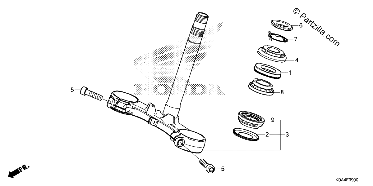 Diagrama de STEERING STEM