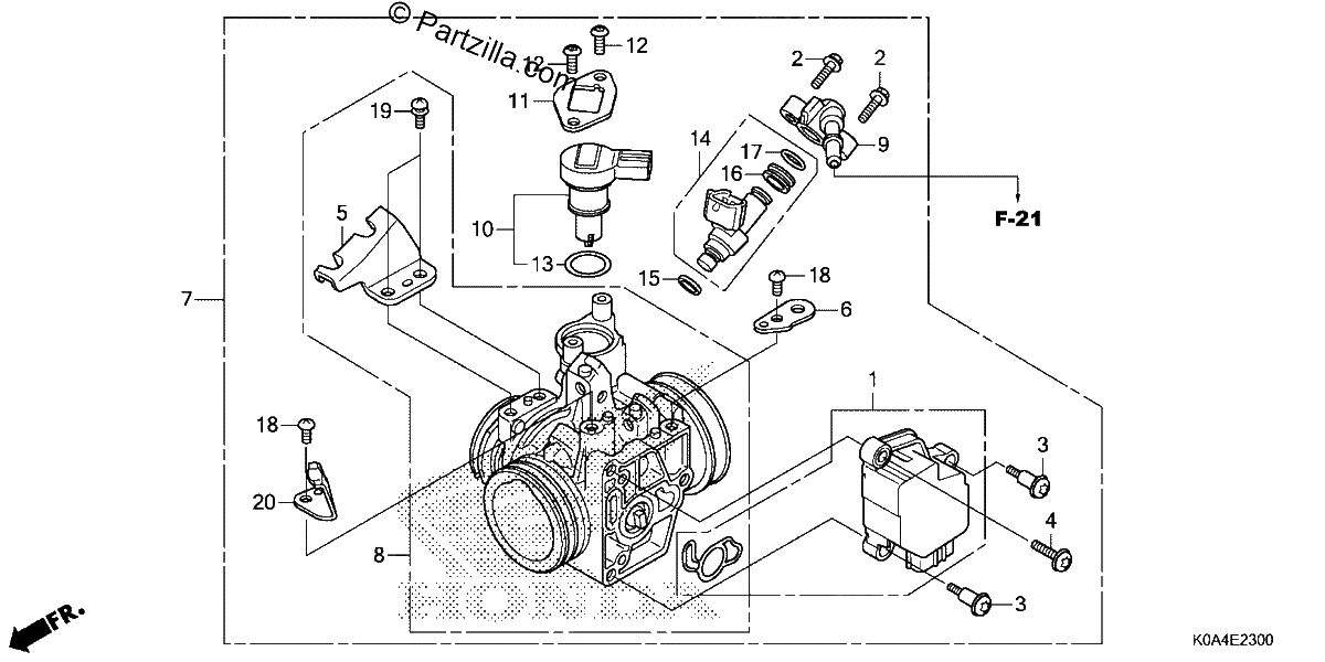 Diagrama de THROTTLE BODY
