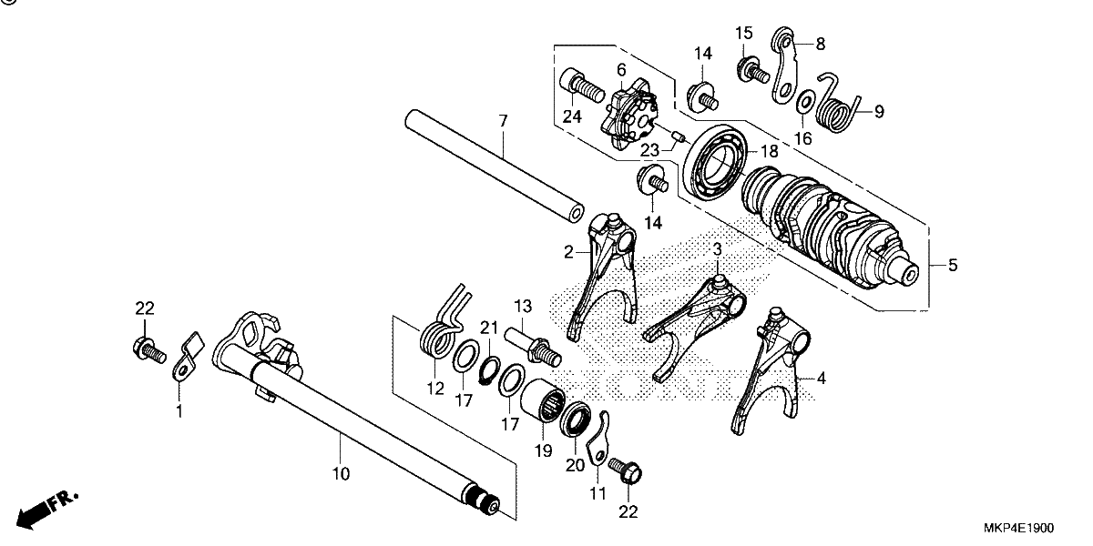 Diagrama de GEARSHIFT DRUM