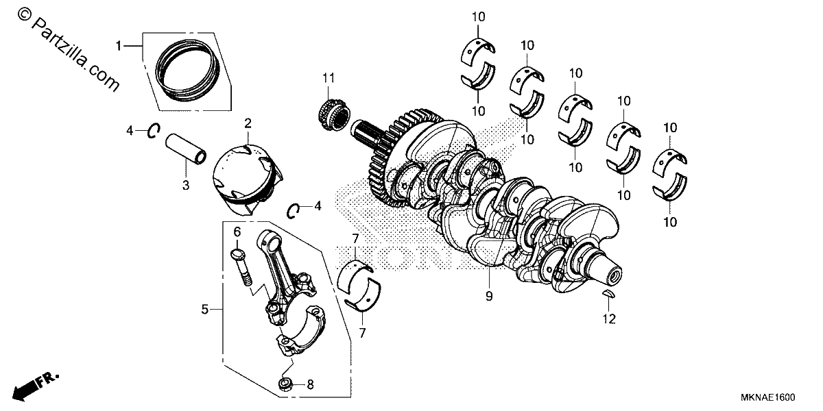 Diagrama de CRANKSHAFT PISTON