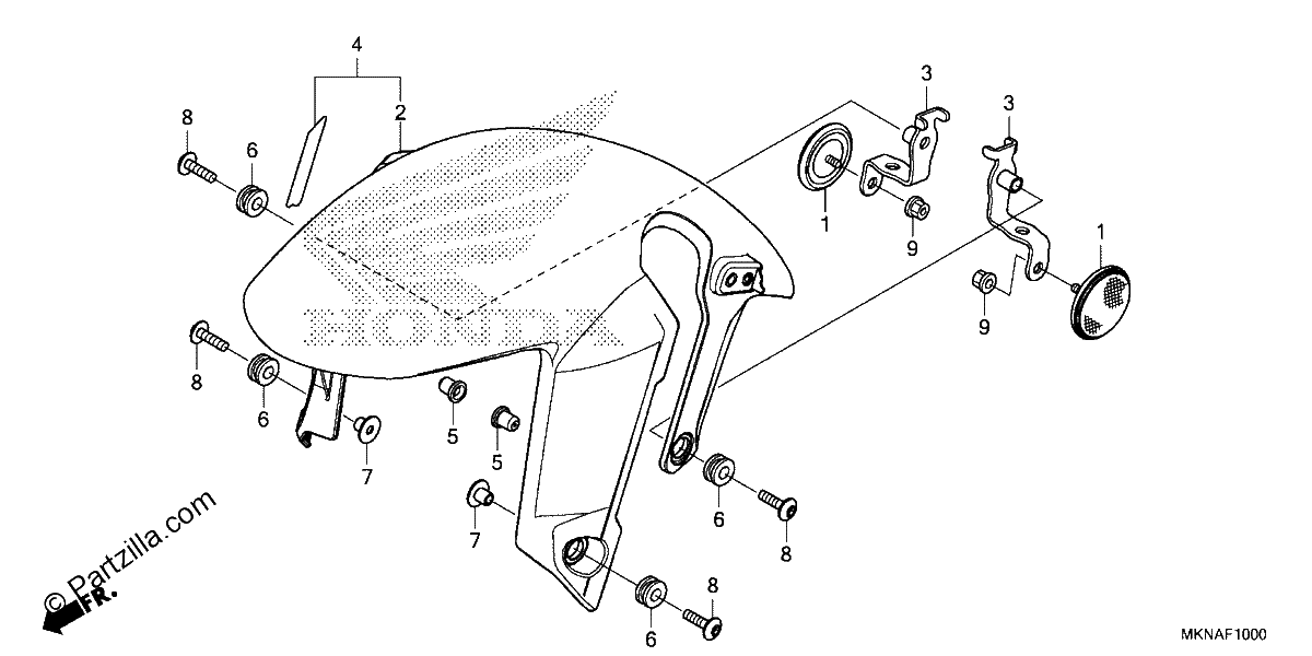 Diagrama de FRONT FENDER