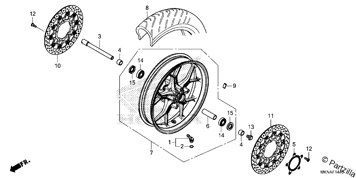 Diagrama de FRONT WHEEL