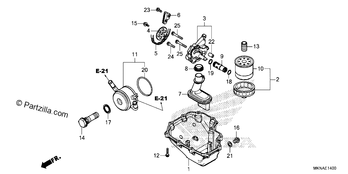 Diagrama de OIL PAN OIL PUMP