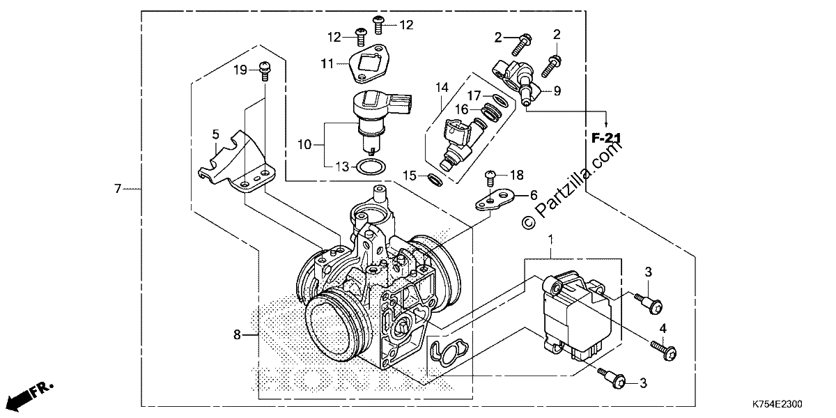 Diagrama de THROTTLE BODY