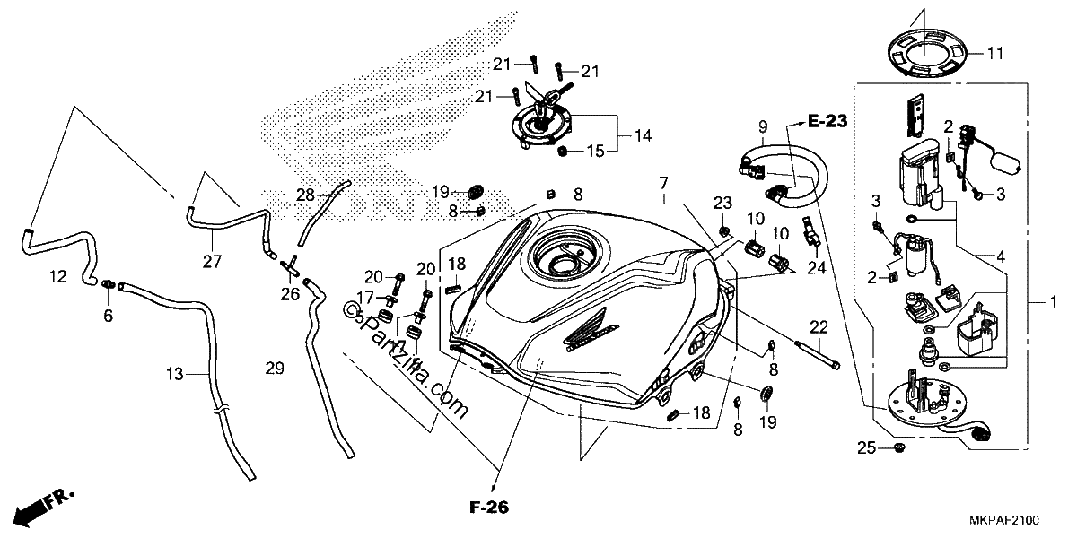 Diagrama de FUEL TANK FUEL PUMP