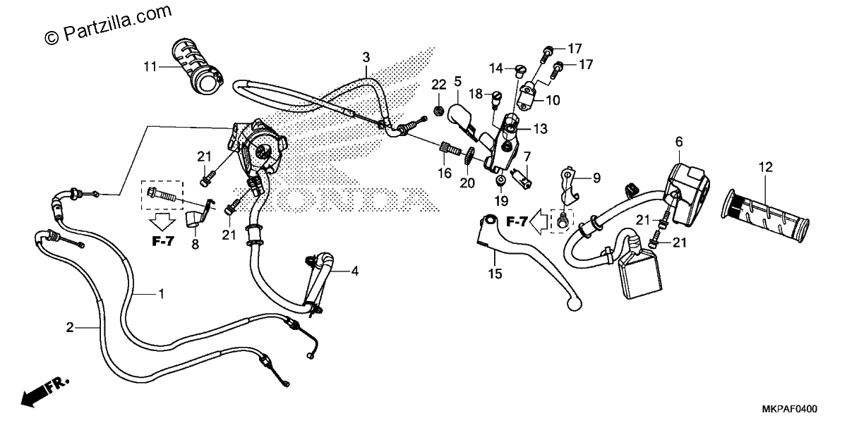 Diagrama de HANDLE LEVER SWITCH CABLE