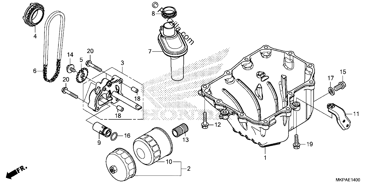 Diagrama de OIL PAN OIL PUMP