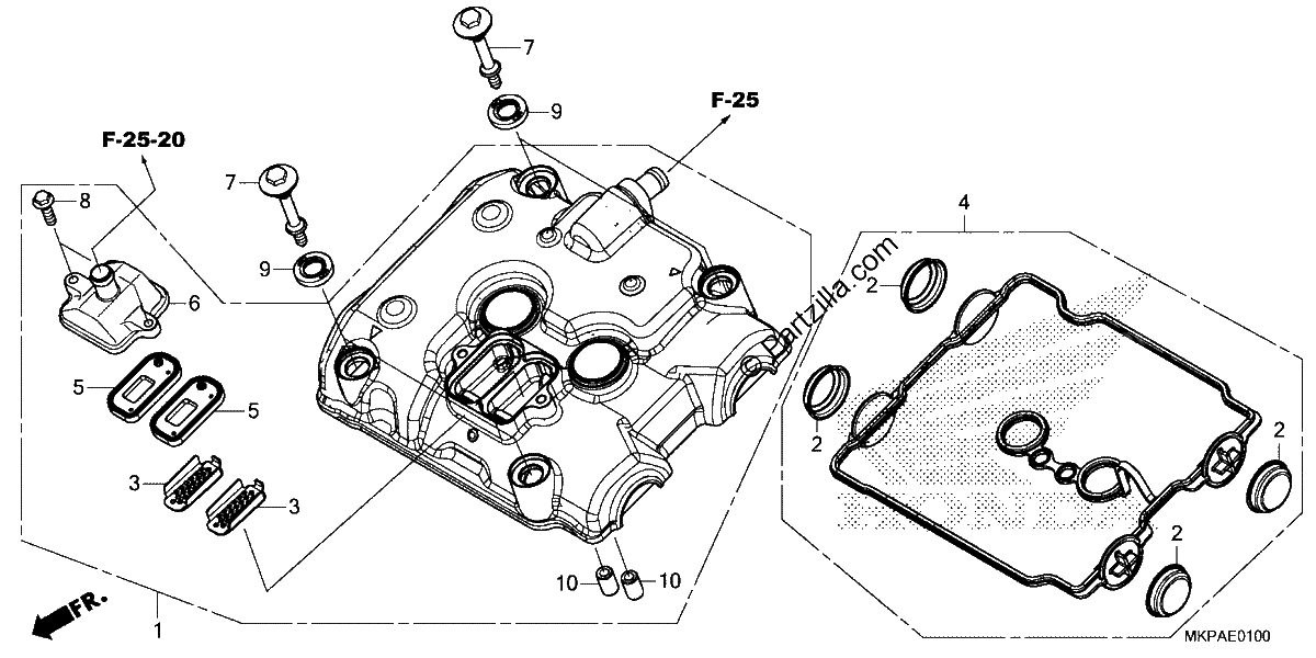 Diagrama de CYLINDER HEAD COVER