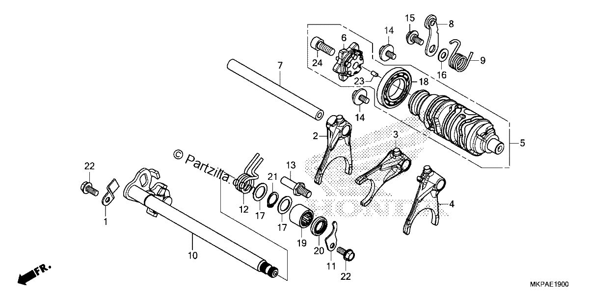 Diagrama de GEARSHIFT DRUM