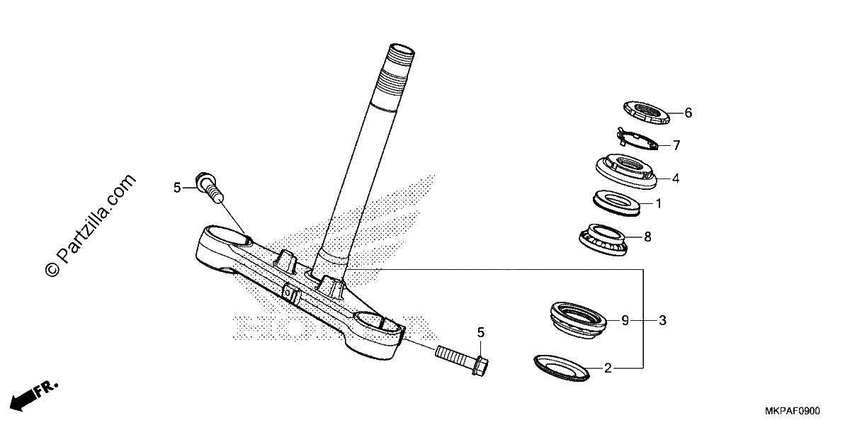 Diagrama de STEERING STEM