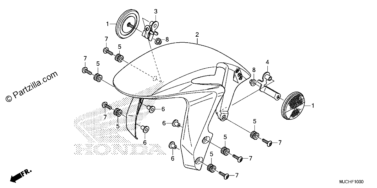 Diagrama de FRONT FENDER