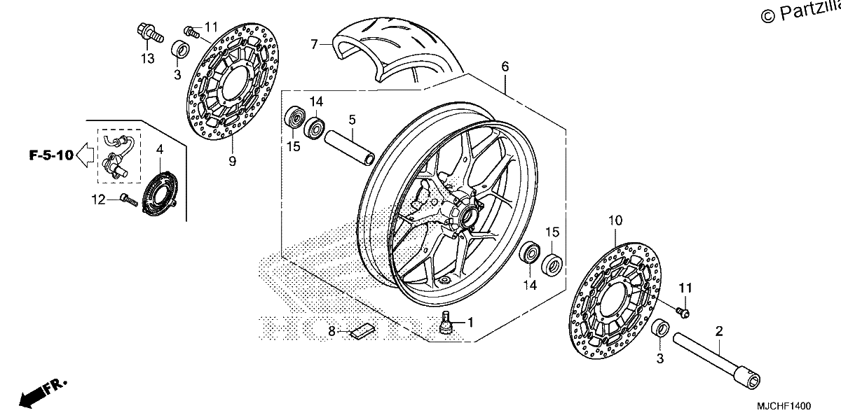 Diagrama de FRONT WHEEL