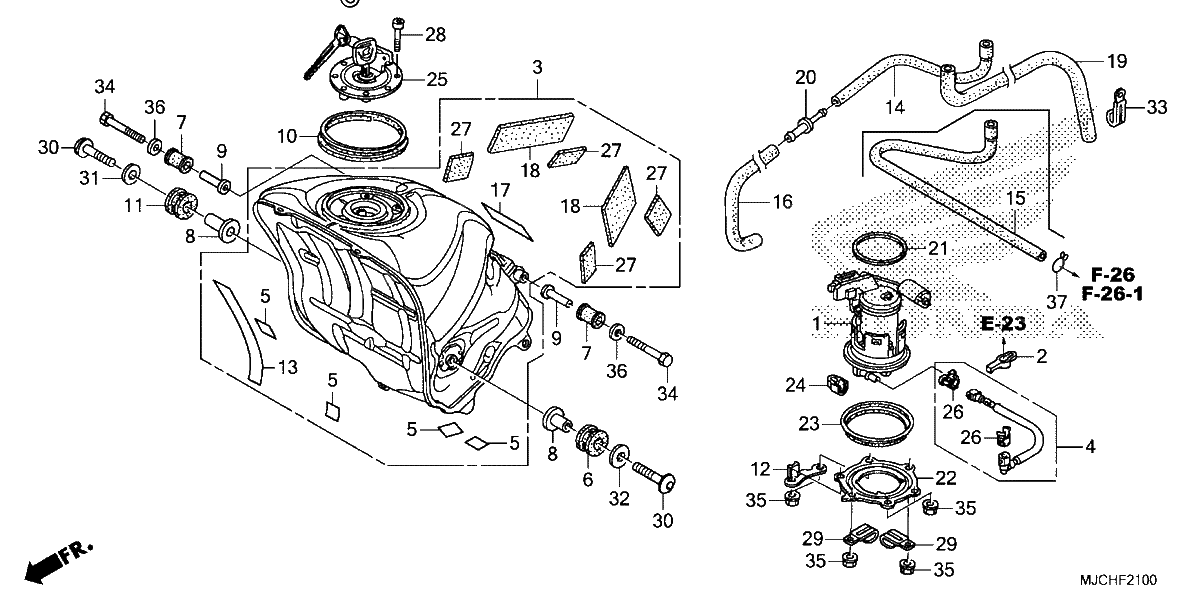 Diagrama de FUEL TANK FUEL PUMP