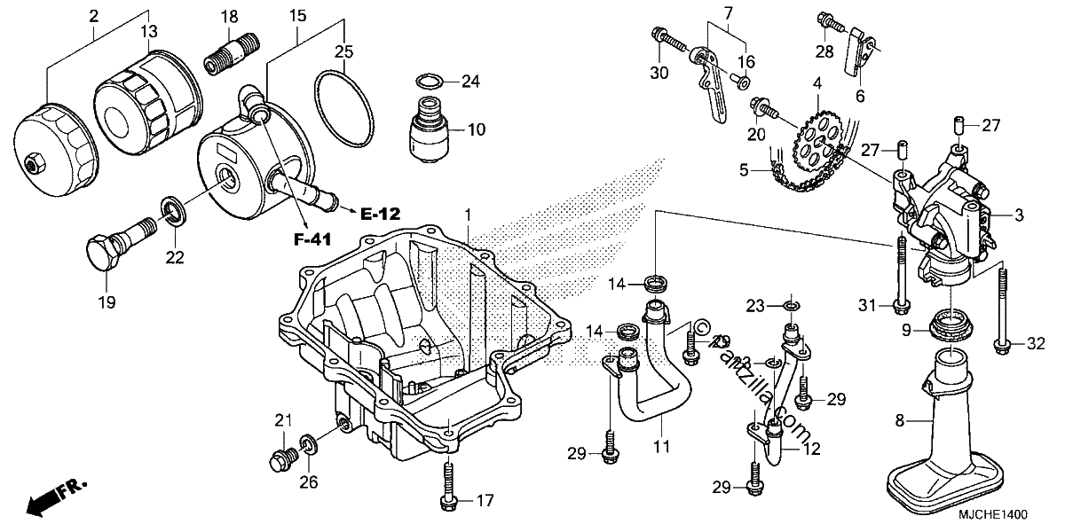 Diagrama de OIL PAN OIL PUMP