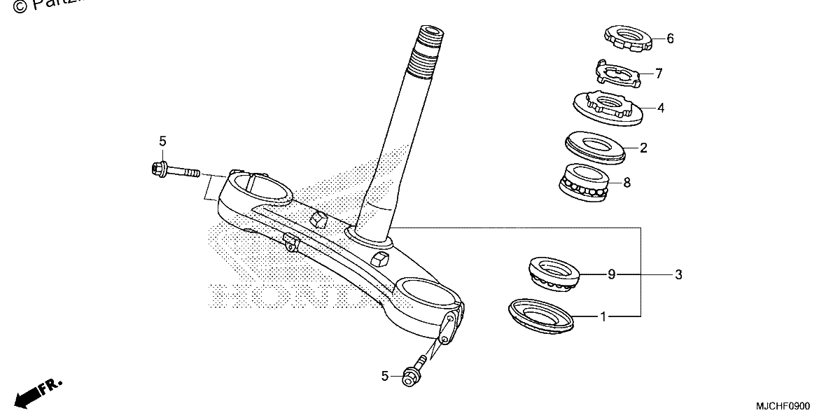 Diagrama de STEERING STEM