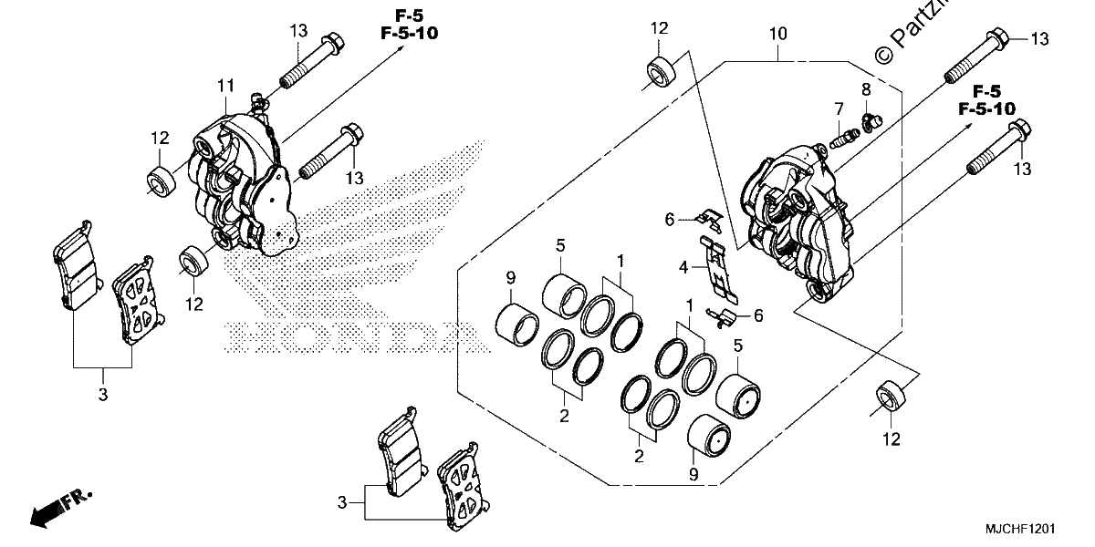 Diagrama de FRONT BRAKE CALIPER 2