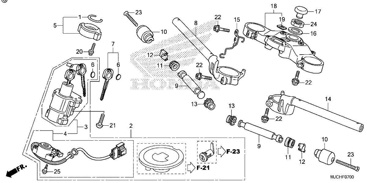 Diagrama de HANDLEBAR TOP BRIDGE