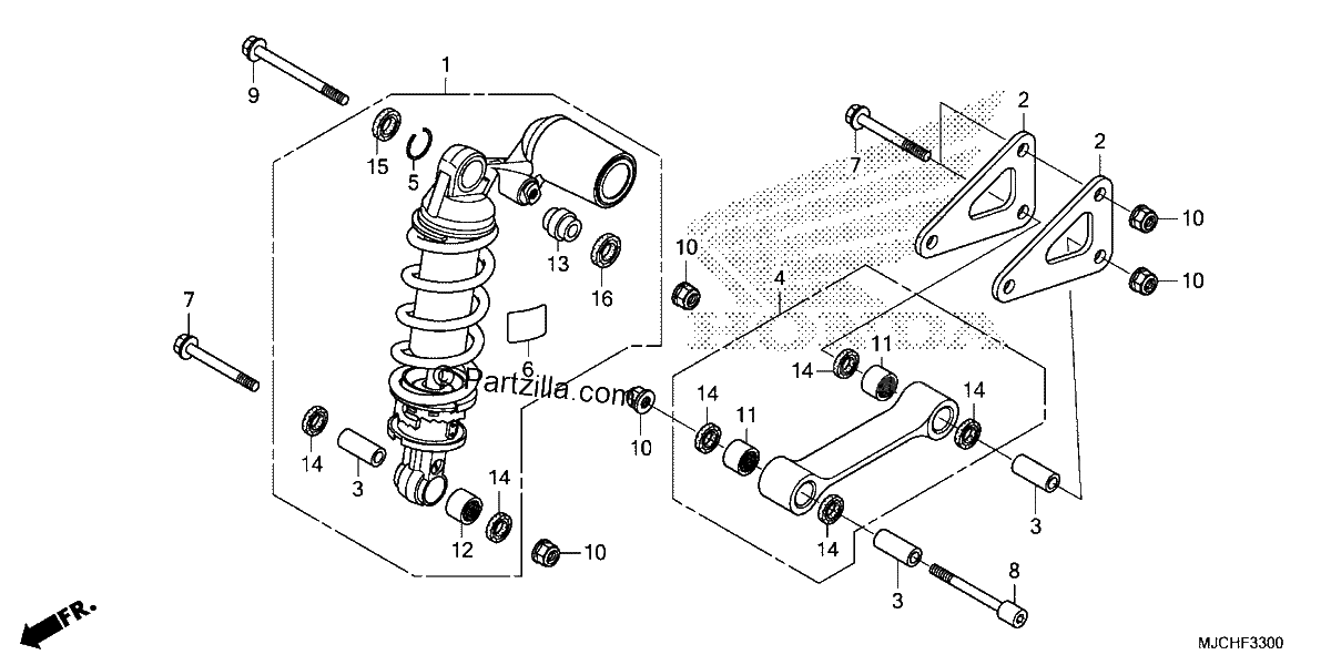 Diagrama de REAR SHOCK ABSORBER 1
