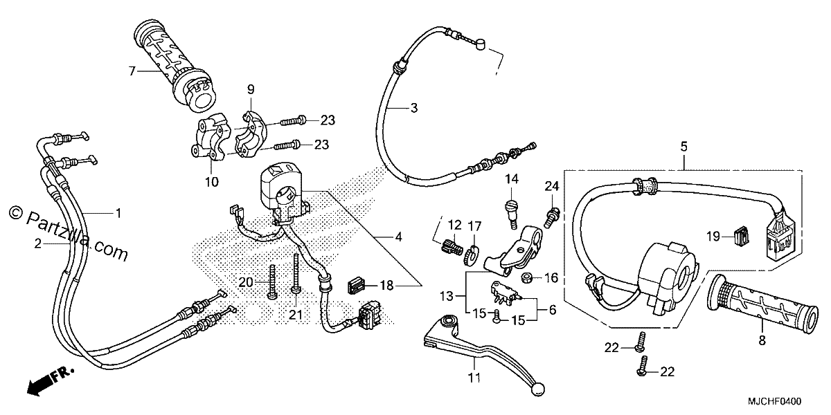 Diagrama de HANDLE LEVER SWITCH CABLE