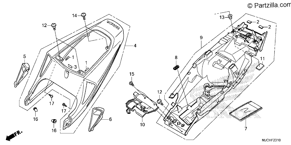 Diagrama de SEAT COWL