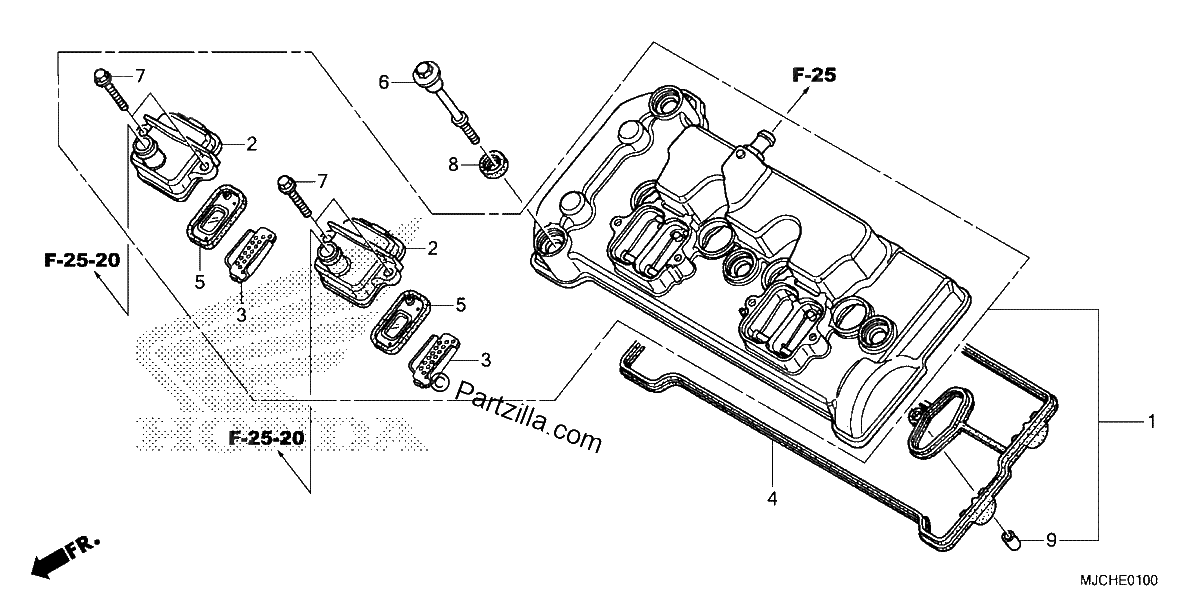 Diagrama de CYLINDER HEAD COVER
