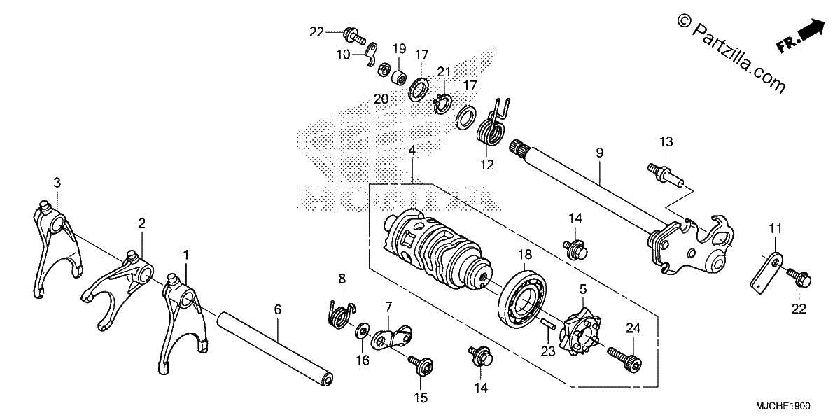 Diagrama de GEARSHIFT DRUM