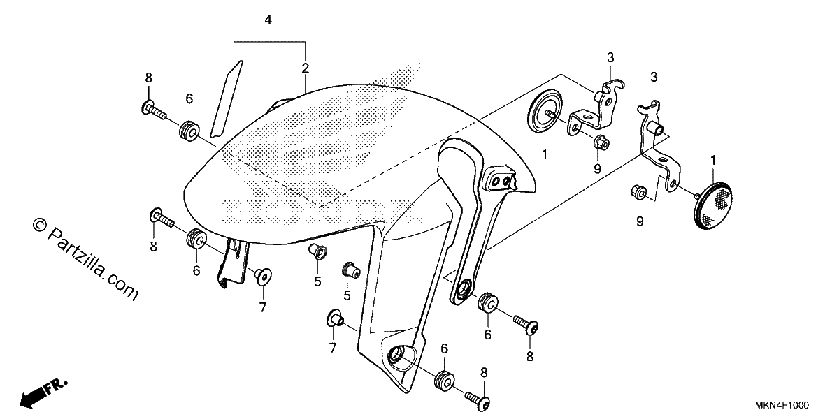 Diagrama de FRONT FENDER