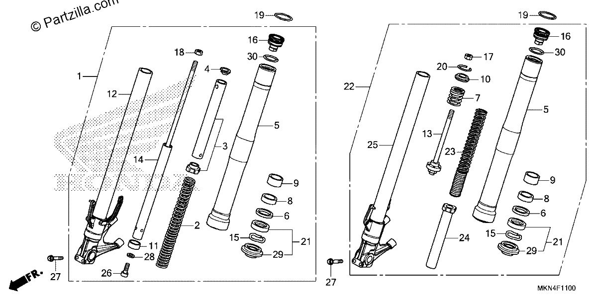 Diagrama de FRONT FORK