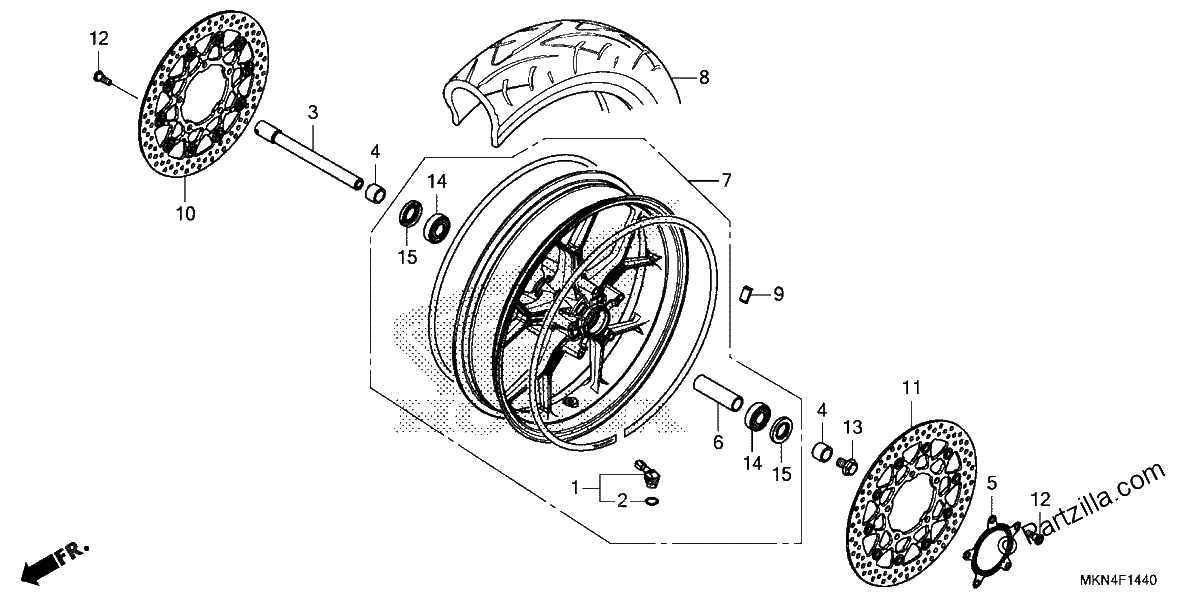 Diagrama de FRONT WHEEL