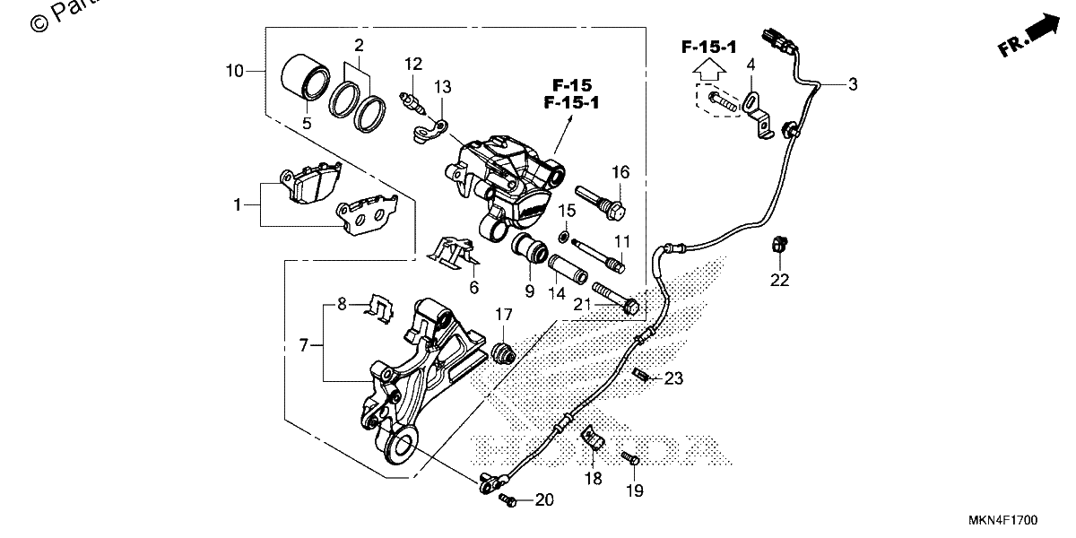 Diagrama de REAR BRAKE CALIPER