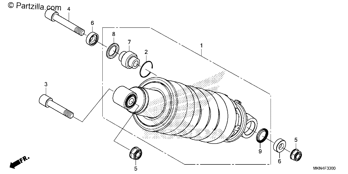 Diagrama de REAR SHOCK ABSORBER
