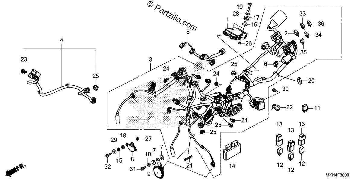 Diagrama de WIRE HARNESS