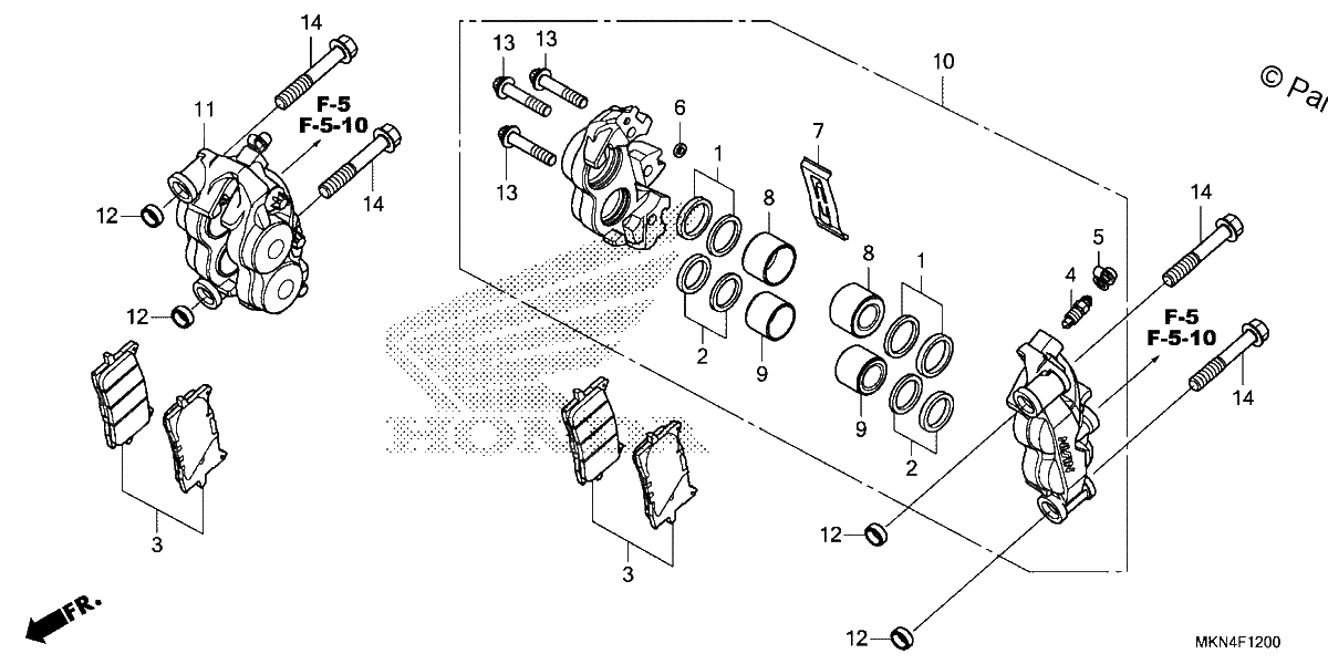 Diagrama de FRONT BRAKE CALIPER