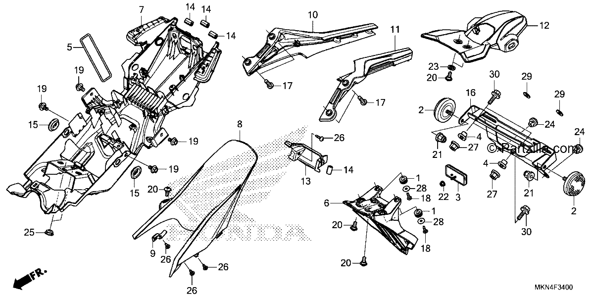Diagrama de REAR FENDER