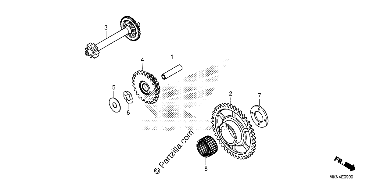 Diagrama de STARTING DRIVEN GEAR